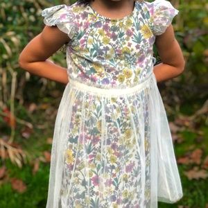 EUC Hanna Andersson lace overlay dress, 3T